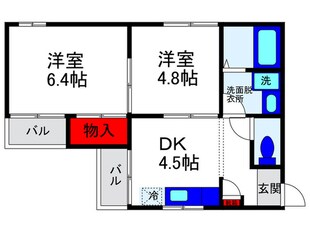 ベクウェ－ム豊中の物件間取画像